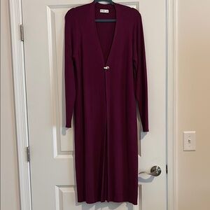 Nine West Purple Long Cardigan